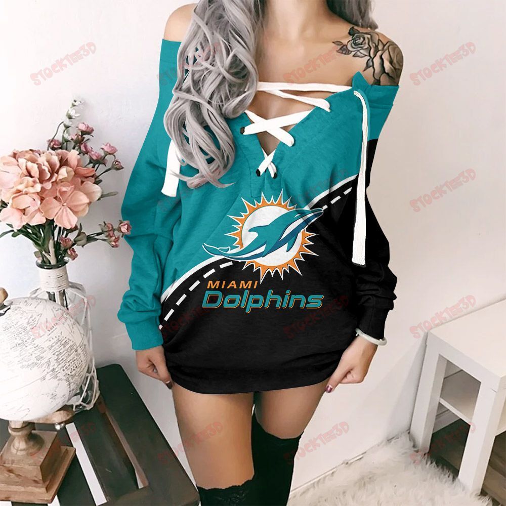 Miami Dolphins Lace-Up Sweatshirt 80