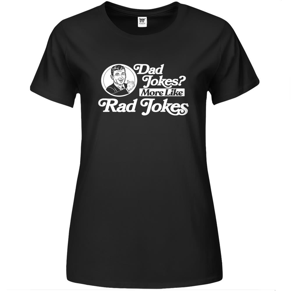 Dad Jokes More Like Rad Jokes! Funny Retro Father’S Day Gift Premium Womens Tshirts