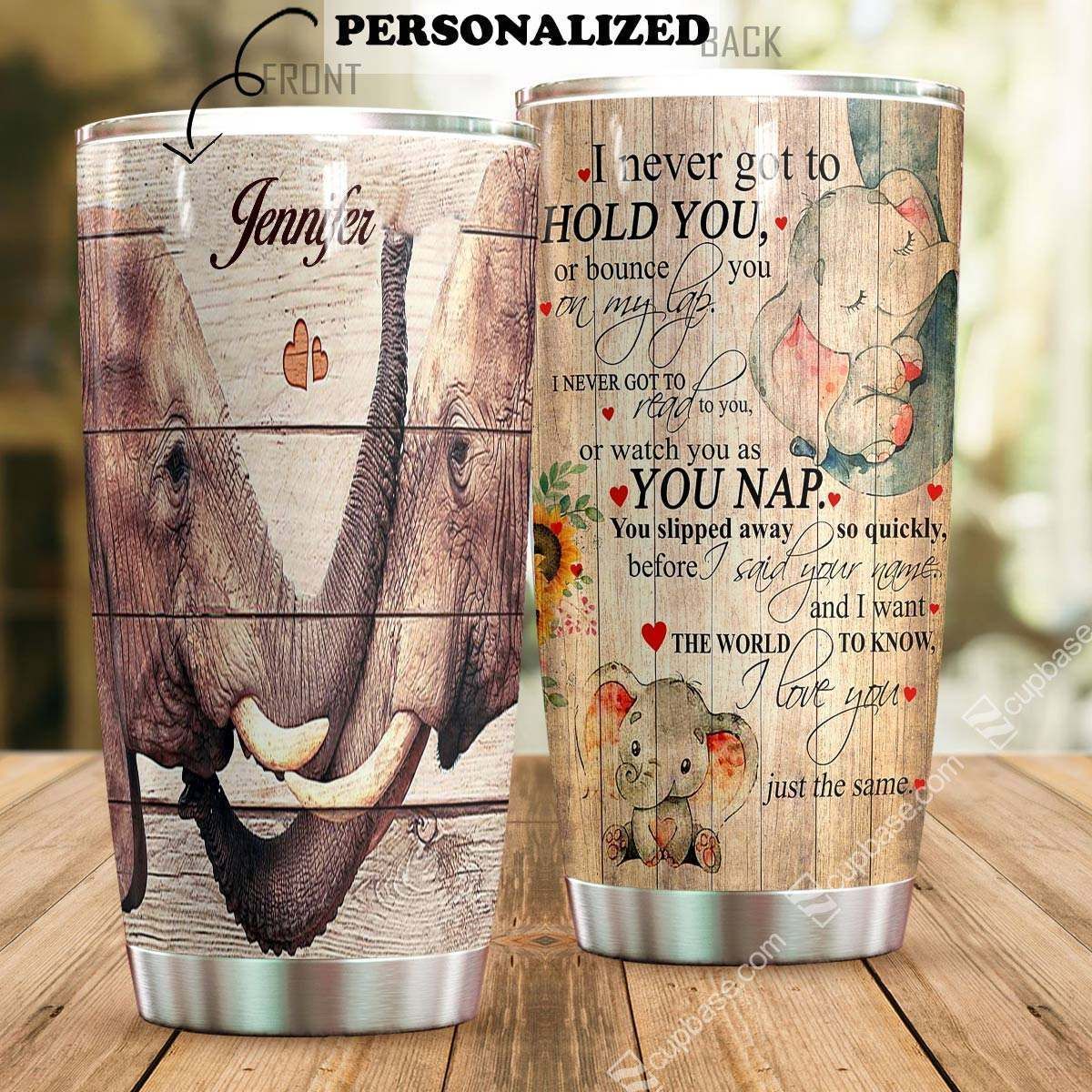 To My Daughter I Want The World  Elephant Ver Personalized Tumbler HHC0501523