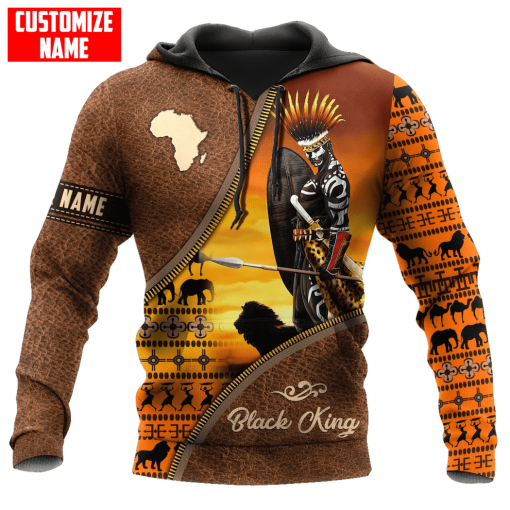African American Black King Personalized 3D Over Printed
