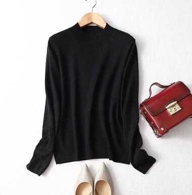 Women’s 85% Silk 15% Cashmere Mock Neck everyday Long Sleeve Pullover Sweater Top Shirt JN550 alx