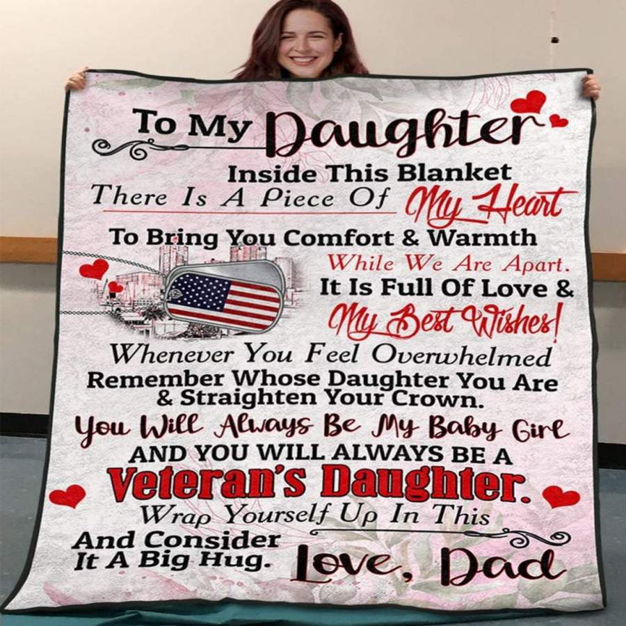 MANH0510 – Veteran – You’ll Always Be A Veteran’s Daughter – Blanket