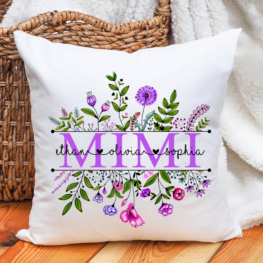 Wildflowers Violet Mimi And Grandkids Indoor Pillow