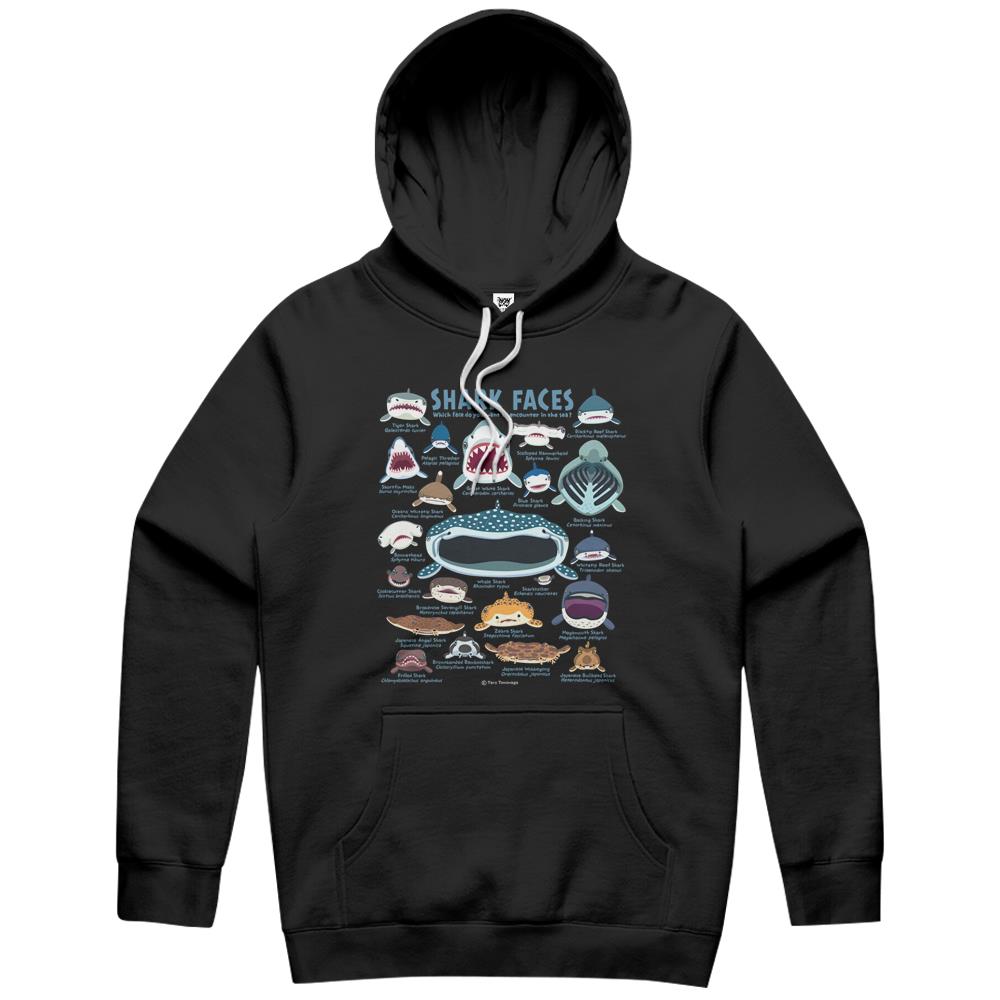 Shark Faces Hoodie