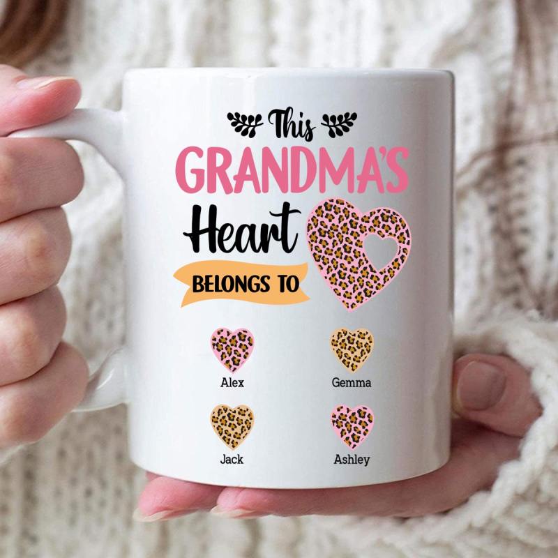 Personalized Mug – Grandma Heart Belongs To