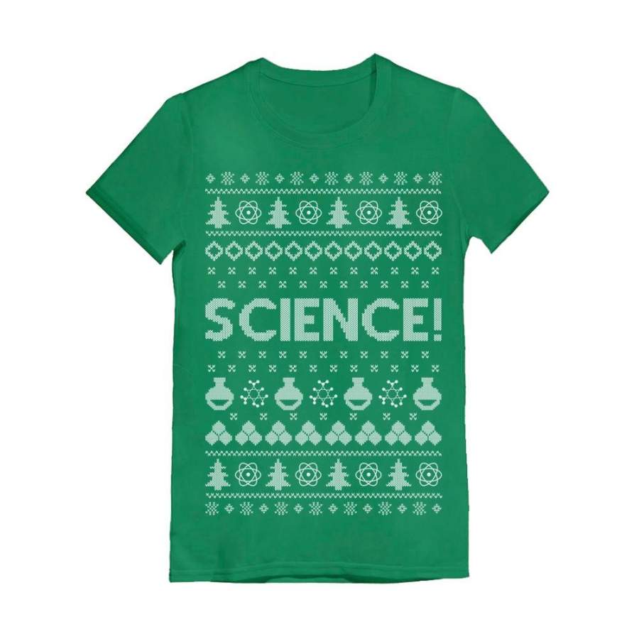 Science Ugly Christmas sweater Toddler Kids Girls’ Fitted T-Shirt