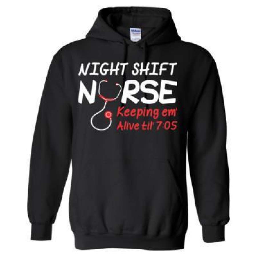 AGR Night Shift Nurse Keeping Em Alive – Heavy Blend™ Hooded Sweatshirt