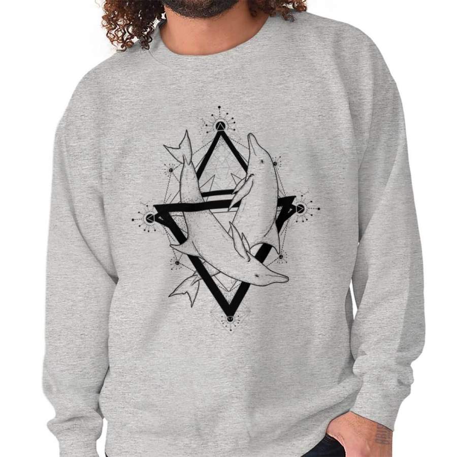 Dual Triangle Whales Crewneck Sweatshirt