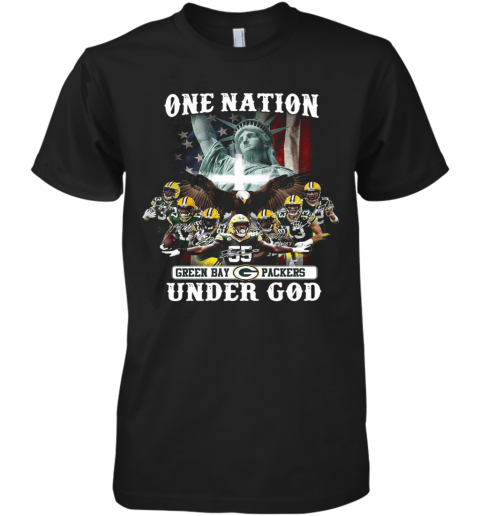 One Nation Green Bay Packers Under God Signature Premium Men’S T-Shirt