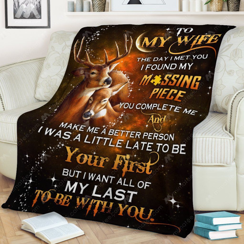 To My Wife The Day I Met You – Graphic Design -Fleece Blanket