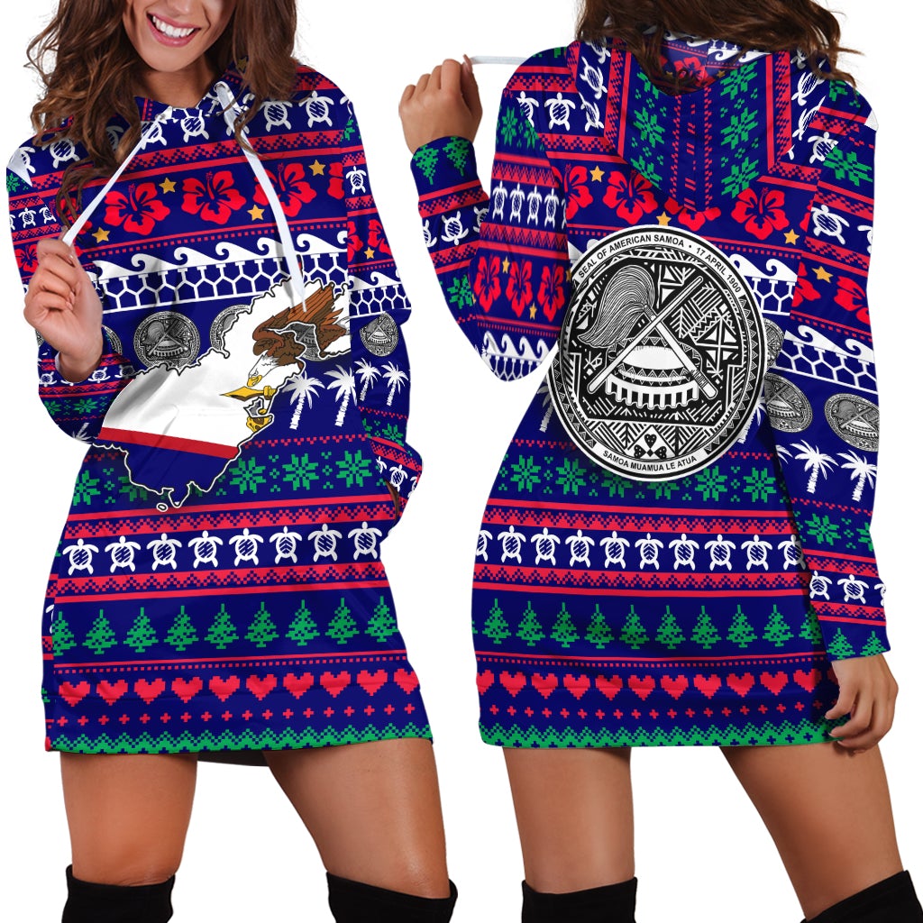 American Samoa Christmas Hoodie Dress – Ugly Christmas – Lt12