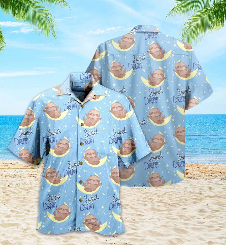 Sloth Blue Hawaii Shirt Ha96350