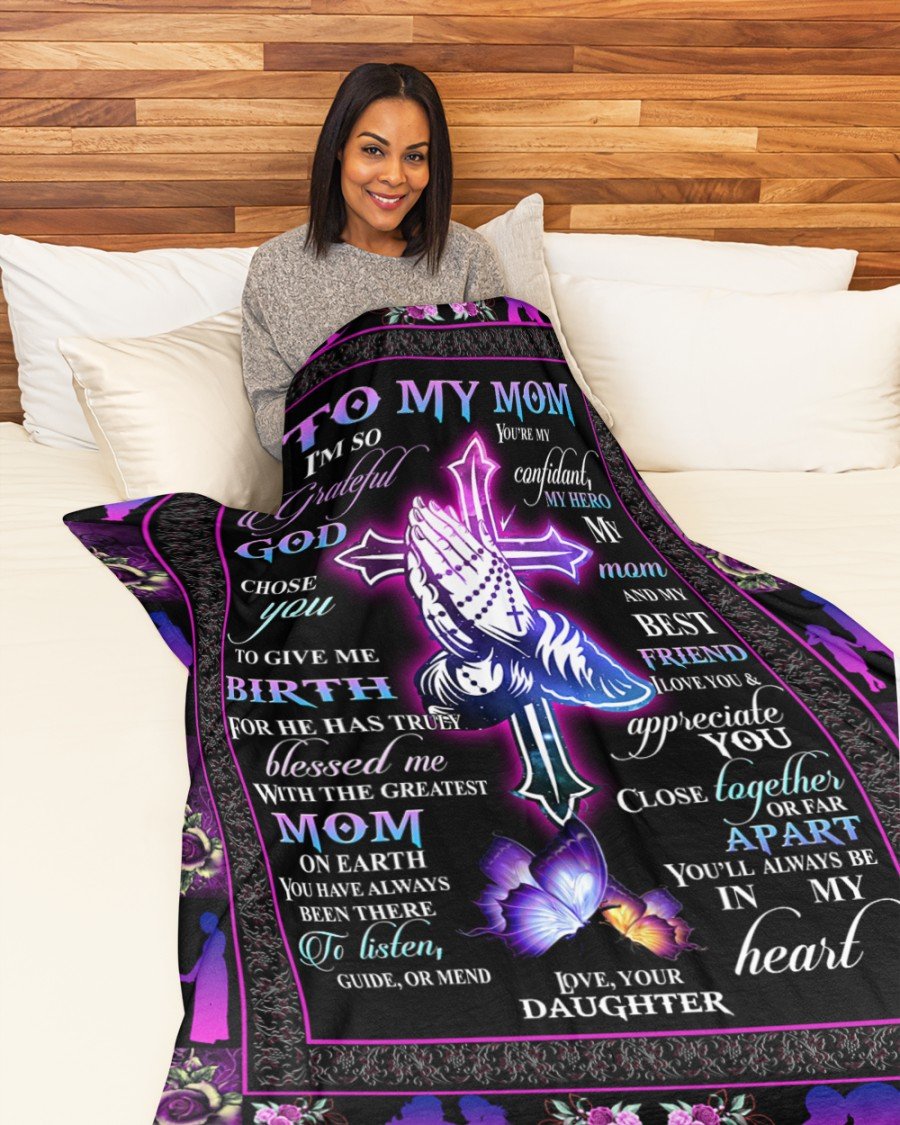 You’Re My Confidant My Hero My Mom And My Best Friend, Fleece Blanket – Quilt Blanket Mother’S Day Gift From Daughter To Mom, Best Mother’S Day Gift Ideas, Home Decor Bedding Couch Sofa Soft And Comfy Cozy