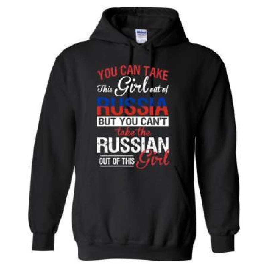 AGR You Can Take The Girl Out Of Russia But You Cannot Take The Russian Out Of This Girl – Heavy Blend™ Hooded Sweatshirt