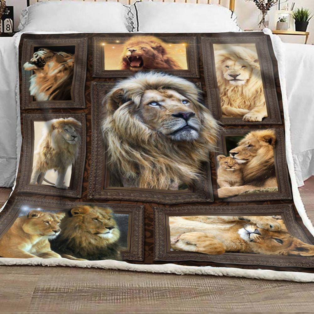 3D Huge Lion Soft Plush Fleece Blanket Cozy Fleece Blanket Sherpa Blanket