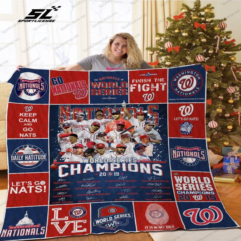 H Washington Nationals Champion Quilt Blanket