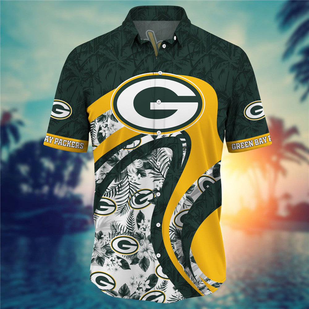 Green Bay Packers Floral Casual Shirt