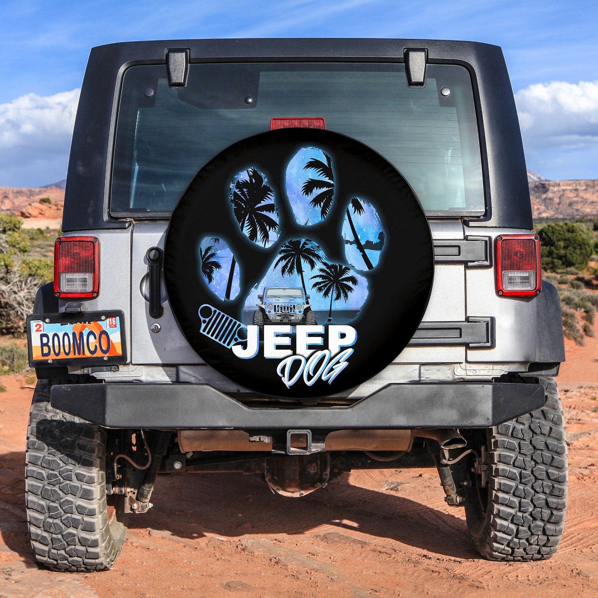 Jeep Dog Foot Spare Tire Cover Colorful Style No.7 Lt6