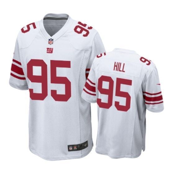 New York Giants Bj Hill Game White Mens Jersey