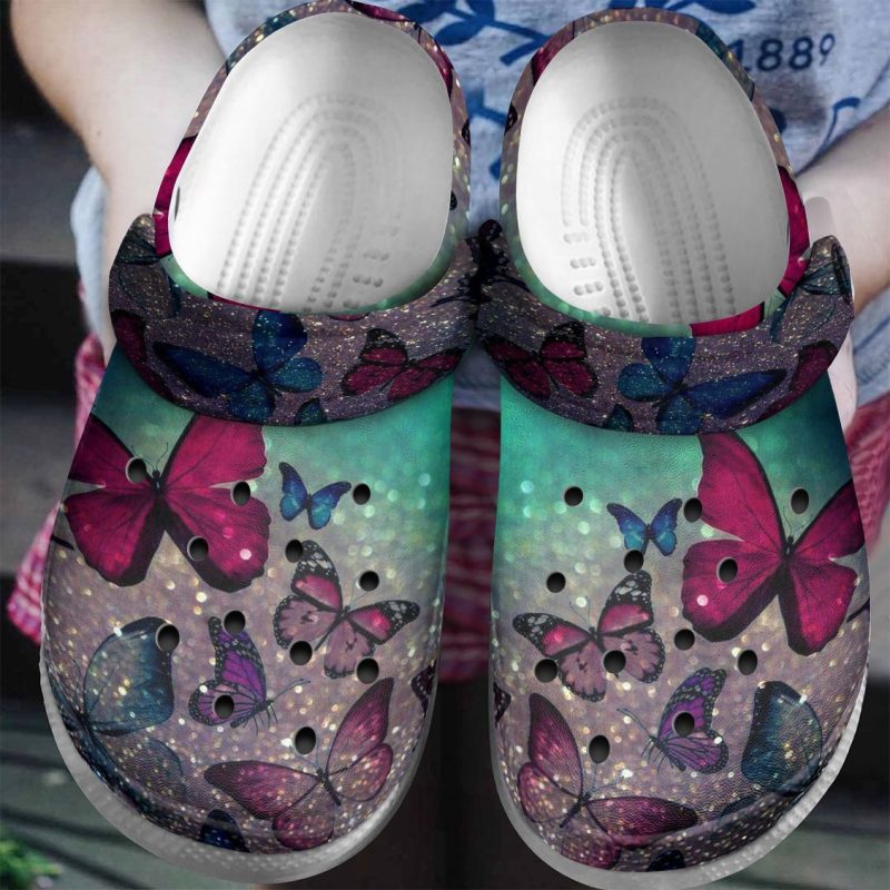 Butterfly On Bling Road Shoes For Women – Butterfly Custom Shoes Birthday Gifts For Daughter Mom