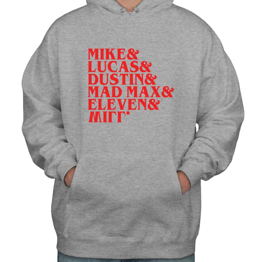 Stranger Things Summer Red Outline Unisex Pullover Hoodie