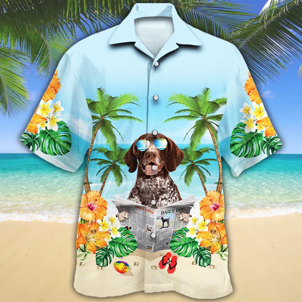 German Shorthaired Pointer Dog Lovers Beach Hawaiian Shirt – Hawaiian Shirt For Men, Hawaiian Shirt For Women, Aloha Shirt