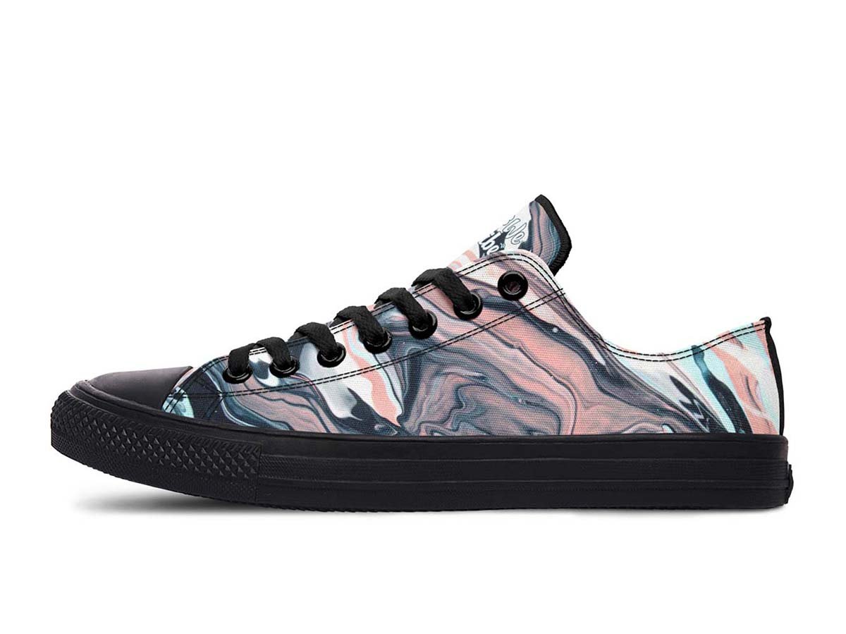 Smoky Marble, Lowtops, Low Top Shoes, Vintage Shoes, Vegan Shoes, Men'S Shoes, Woman'S Shoes, Custom Printed, Abstractprint By Blueshirtfarm Fashion