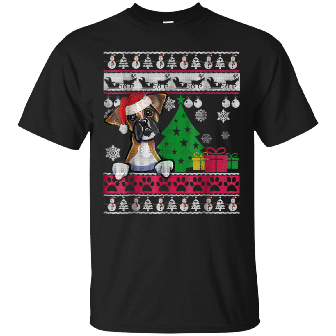 Check out this awesome Boxer Dog Ugly Christmas Sweater Xmas Dog Gift Shirt G200 Gildan Ultra Cotton T-Shirt