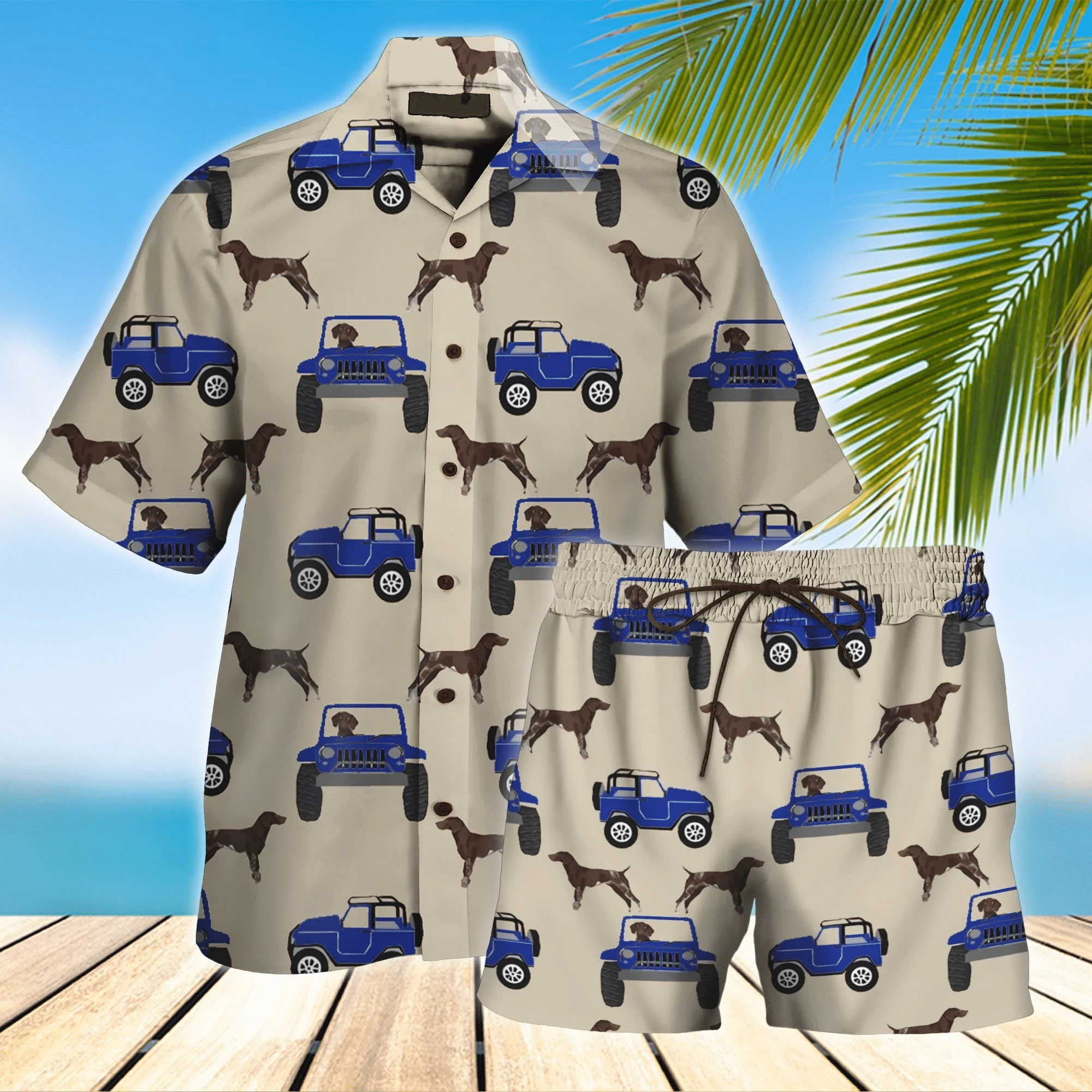 German Shorthaired Hawaii Shirt Set Unisex Ha95677