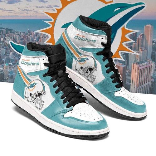 Miami Dolphins Jordan Sneakers For Fan High Top Custom Shoes Air Jordan High Sneakers Sport Sneakers V4709