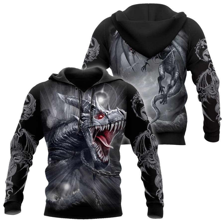 3D Armor Tattoo and Dungeon Dragon Hoodie Pi150102