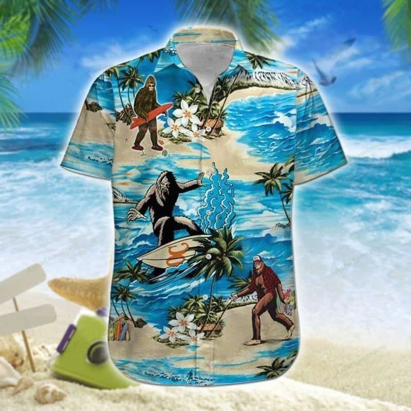 Big Foot Hawaiian Summer Hawaiian Shirt Ha75818