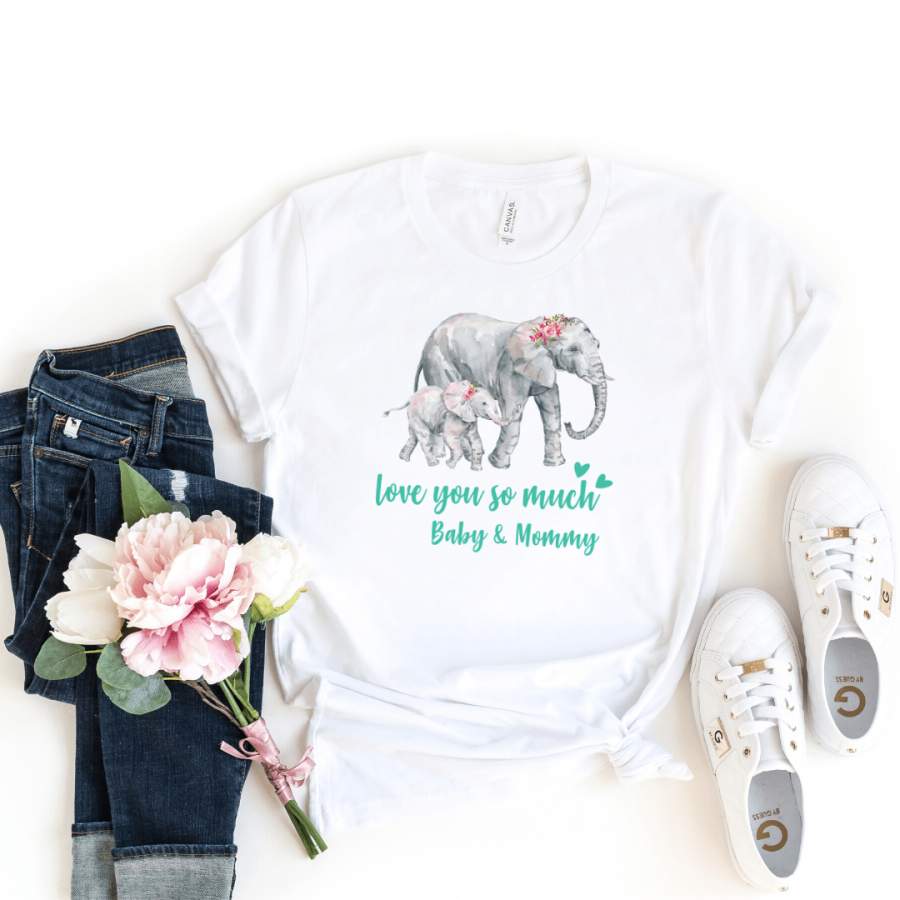 Mommy and Me outfits Shirt Set Mama Elephant Baby Shirts Mother and Daughter Shirts Mothers Day Shirts Mothers Day shirt for mom