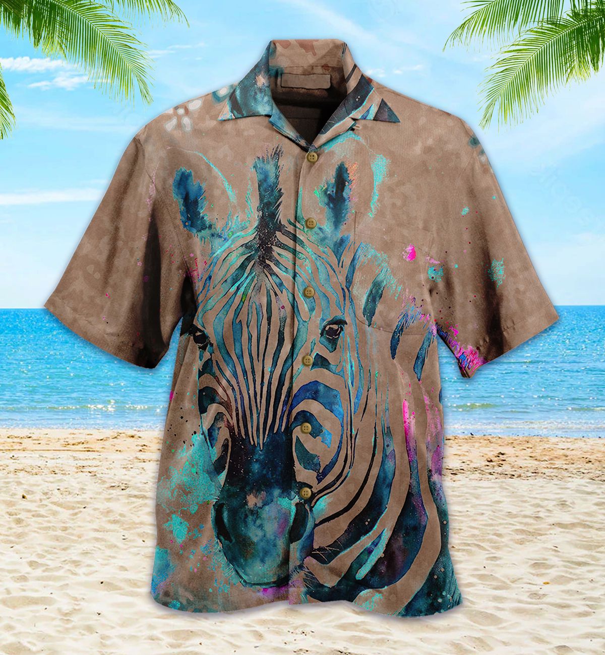 Zebra Print Hawaiian Shirt 4