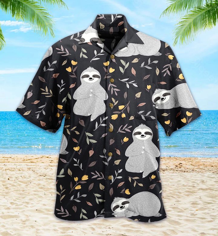 Sloth Grey Hawaii Shirt Ha62006