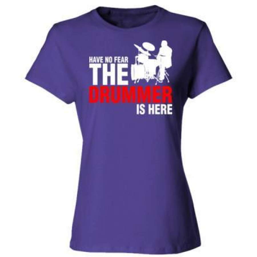 AGR Have No Fear The Drummer Is Here – Ladies’ Cotton T-Shirt