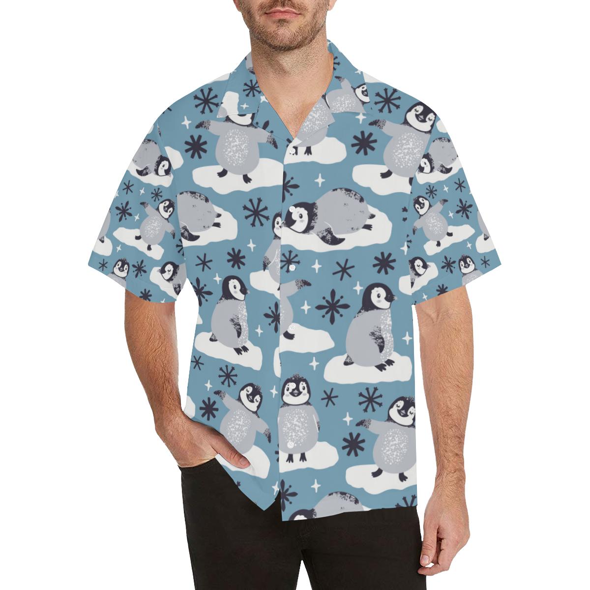 Penguin Pattern Print Design A05 Hawaiian Shirt