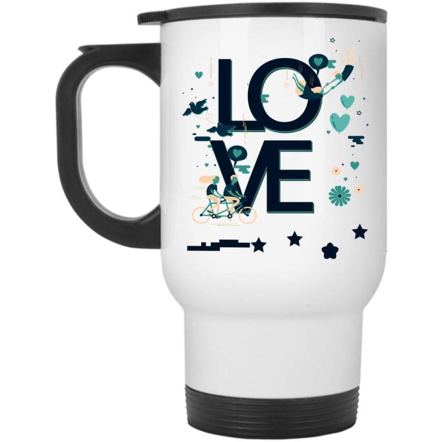 Cute Gift For Couple Travel Mug, Love Mug