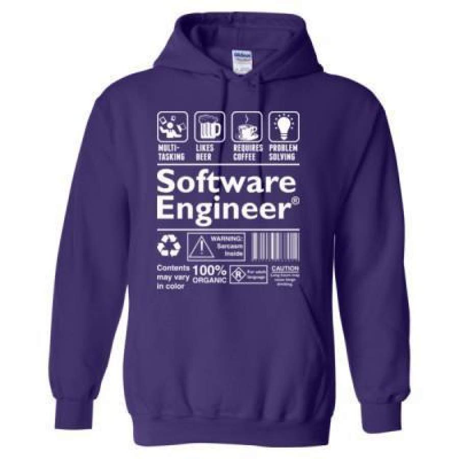 AGR Multi Tasking Likes Beer Requires Coffee Problem Solving Software Engineer – Heavy Blend™ Hooded Sweatshirt