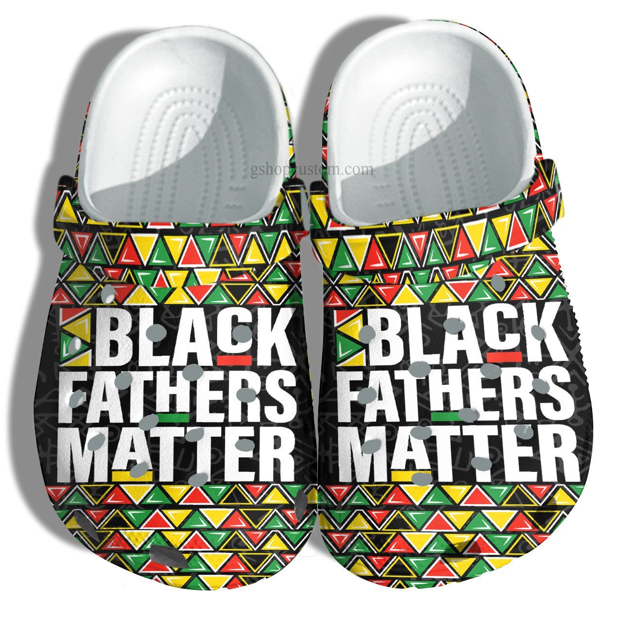 Black Fathers Matter Africa Style clog Shoes Gift Grandpa Father Day- Black King Father Vintage clogs Shoes Customize