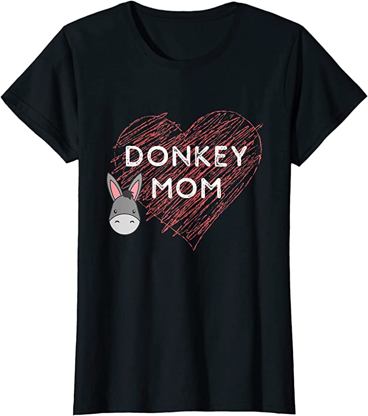 Womens Donkey Lovers Gift Women Funny Shirt Animal Mom Farmer Mule T-Shirt