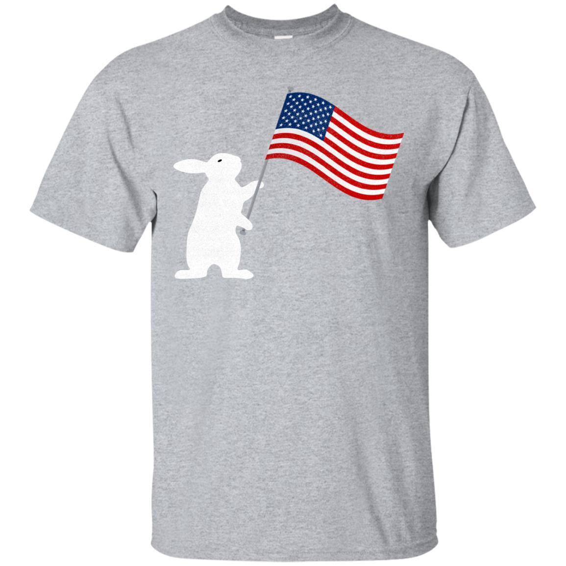 Cute Rabbit USA Flag World War Champs July 4th T Shirt