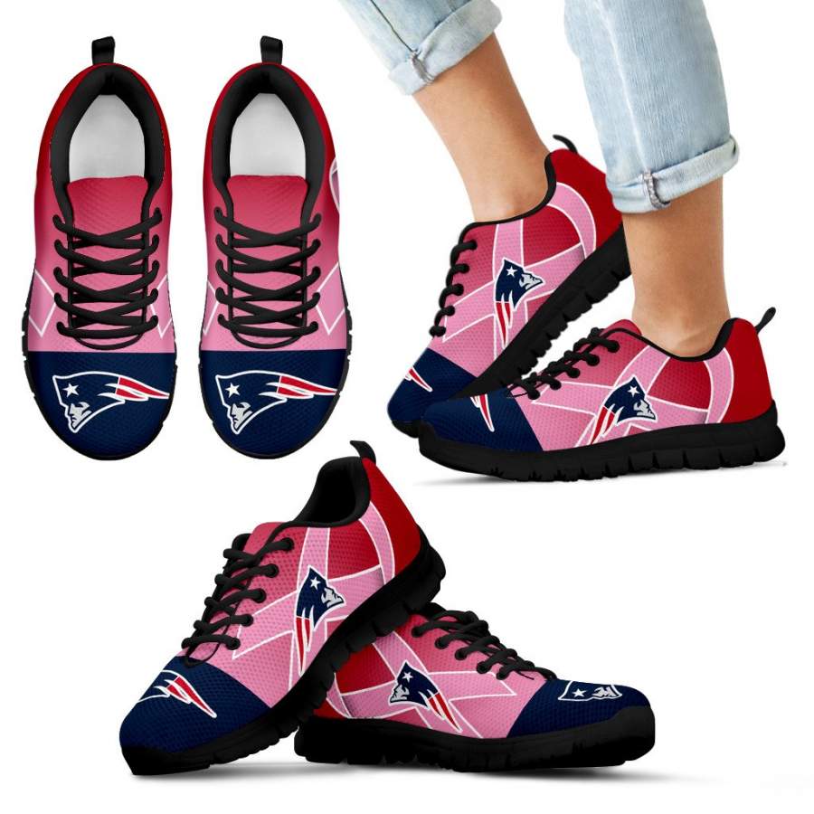 New England Patriots Cancer Pink Ribbon Sneakers