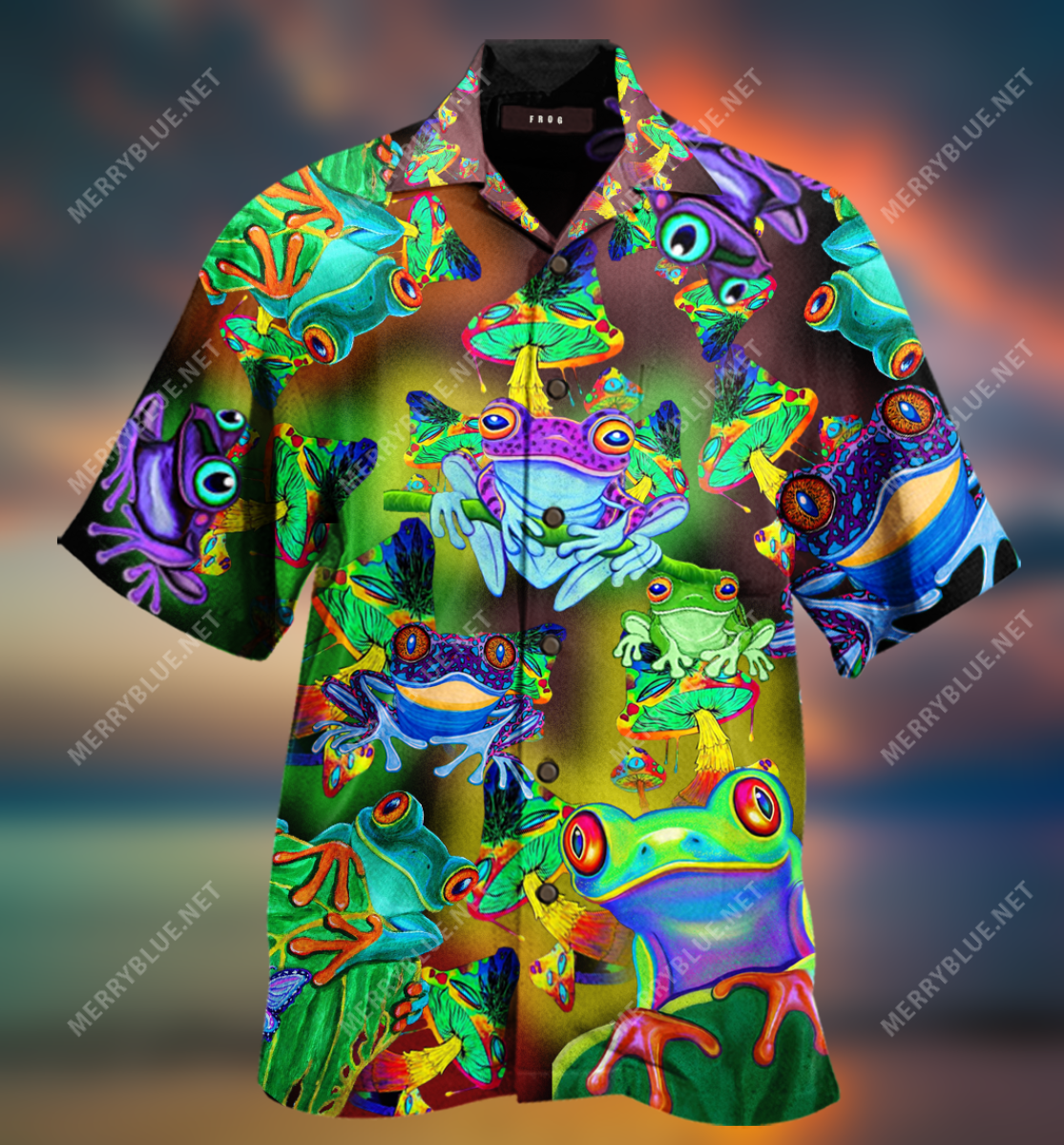 Amazing Frogs And Mushrooms Unisex Hawaii Shirt Ha60780