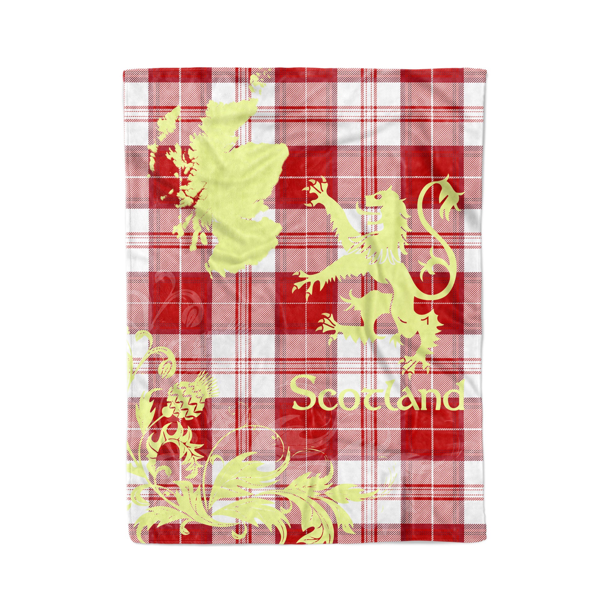 Tartan Plaid Fleece Blanket Tartan Blanket Thistle And Lion Scottish Clan Maxwell Red Plaid Blanket