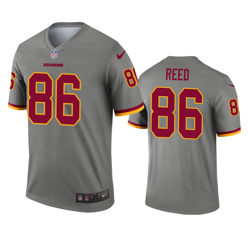 Washington Redskins Jordan Reed Gray Inverted Legend Jersey