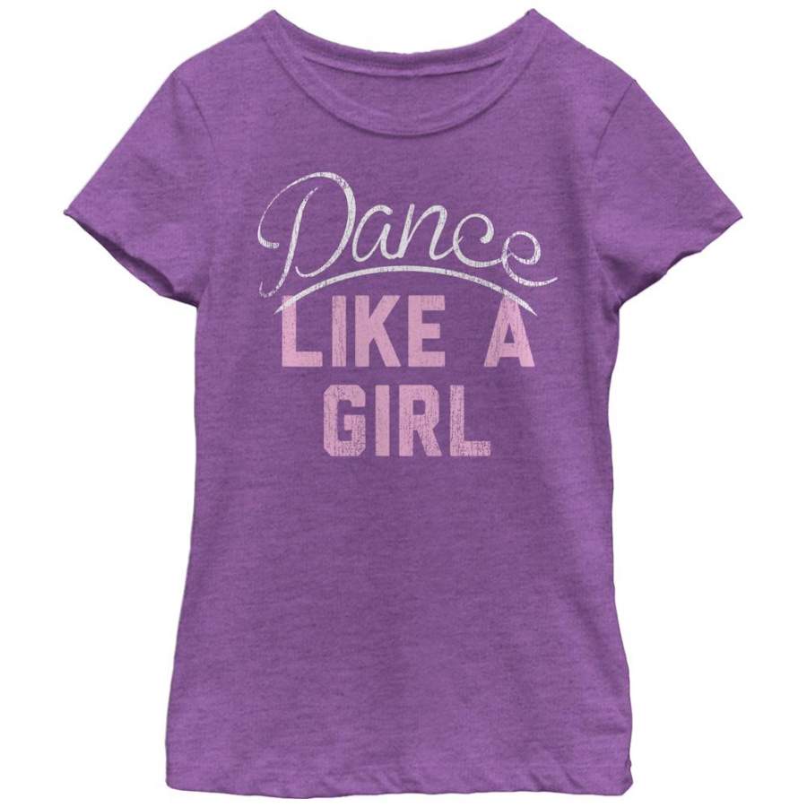 CHIN UP Girl’s Dance Like a Girl  T Shirt Purple Berry