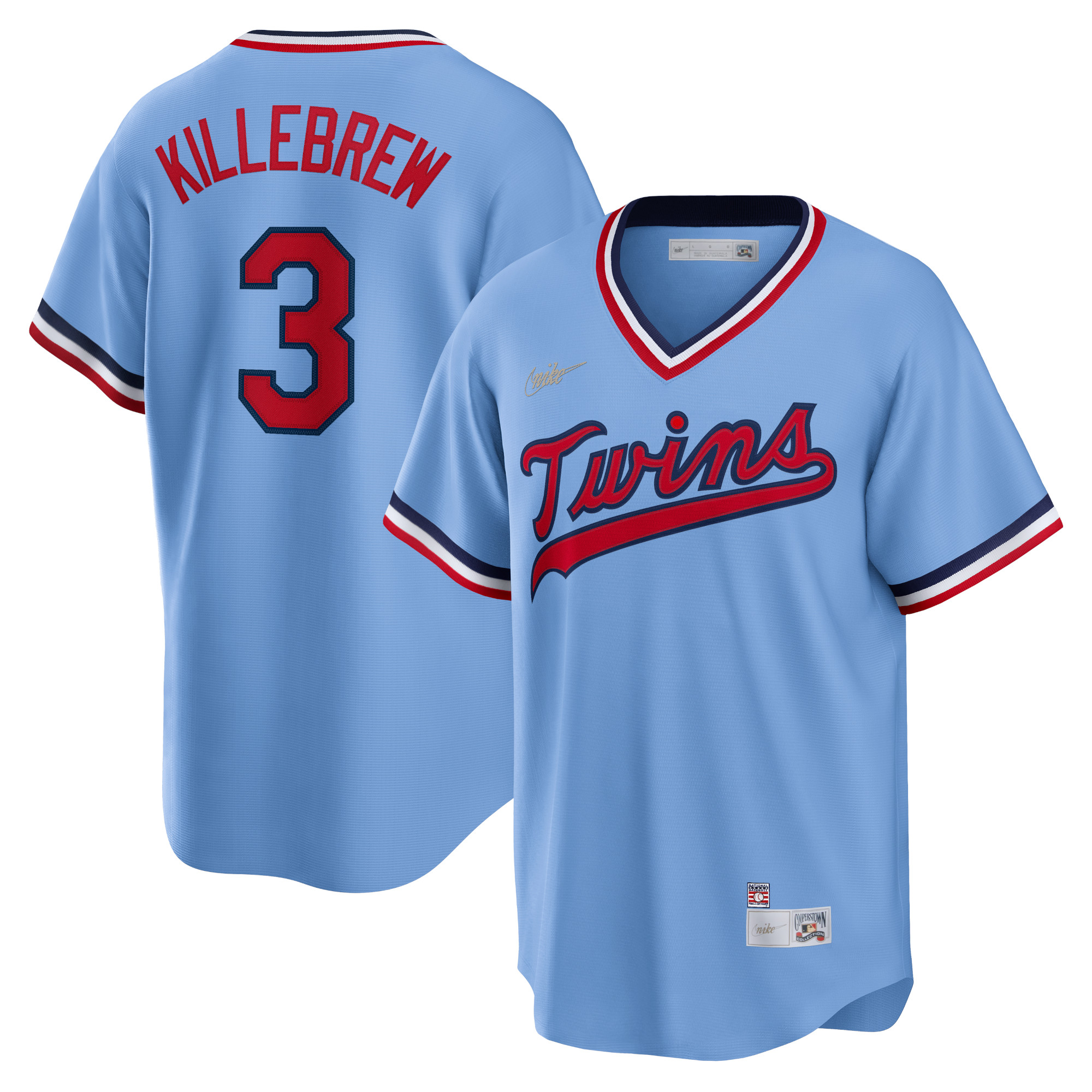 Men’s Minnesota Twins Harmon Killebrew Light Blue Road Cooperstown Collection Player Jersey