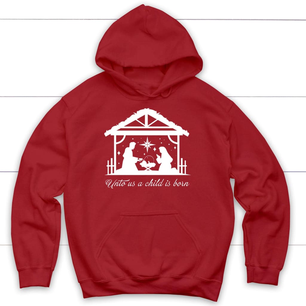 Unto Us A Child Is Born, Christian Christmas Hoodie