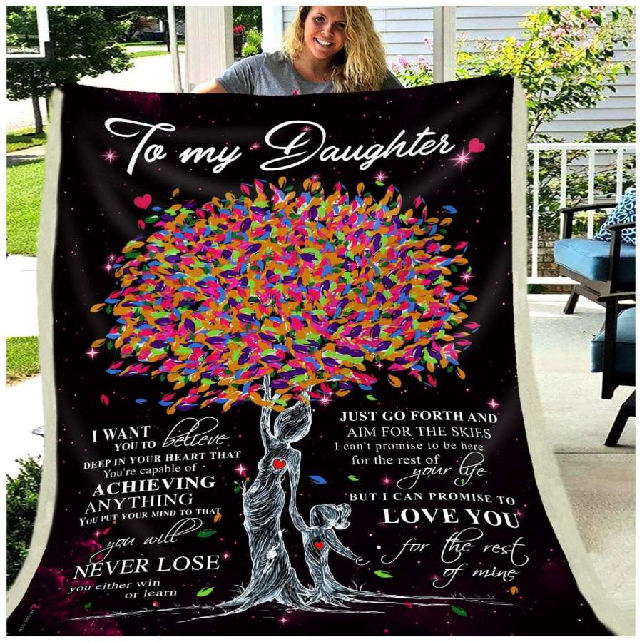 Tree Colorful Blanket Giving Daughter Love You For The Rest Of Mine